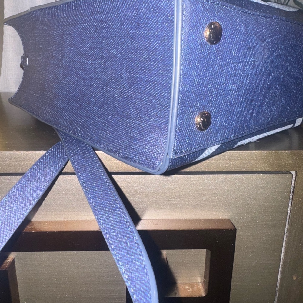 Karl Lagerfeld Dark Blue Tote Nouveau Collection with Logo Charm - Picture 14 of 17